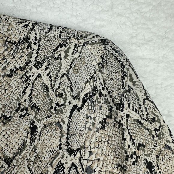 Equipment Femme 100% Silk Snakeskin Print Shift Mini Dress Size S Boho Western - Picture 7 of 12
